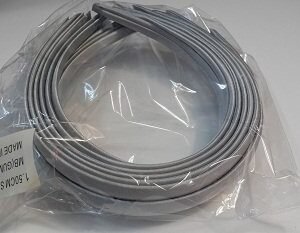 1.5 cm Saten Kaplı Gümüş Rengi Taç 12 Adet 3245mp