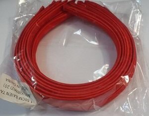 1.5 cm Saten Kaplı Kırmızı Renk Taç 12 Adet 3247mp