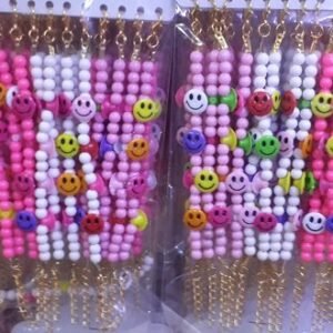 Renkli Boncuklu Emoji Çocuk Bileklik 12 Adet 3439mp