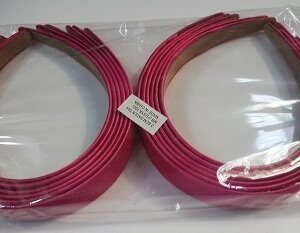 3 cm Saten Kaplı Fuşya Taç 12 Adet 3228mp