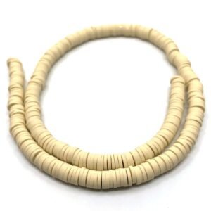 Fimo Boncuk 6 Mm Krem Renk, Takı Malzemesi