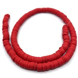 Fimo Boncuk 6 Mm Kırmızı Renk, Takı Malzemesi