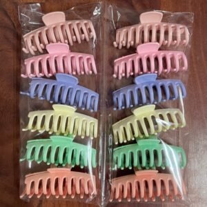 12 Adet Rengarenk Büyük Mandal Toka 11 Cm