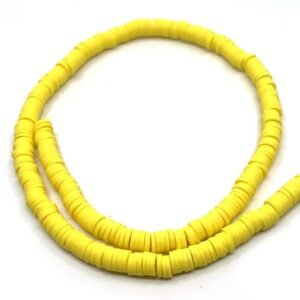 Fimo Boncuk 6 Mm Sarı Renk, Takı Malzemesi