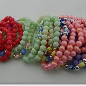 Akrilik Cocuk Lastik Bileklik 24 Adet 4376tb