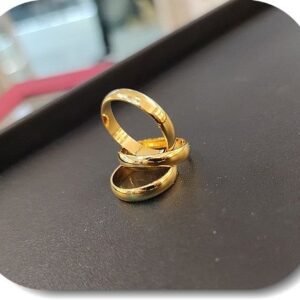 Altin Kaplama 4 mm Parlak Alyans Yuzuk 12 Adet 463eb