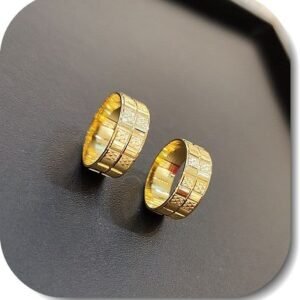 Altin Kaplama 8 mm Damali Alyans Yuzuk 12 Adet 467eb