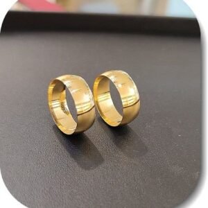 Altin Kaplama 8 mm Parlak Alyans Yuzuk 12 Adet 462eb