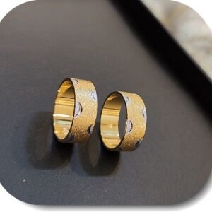 Altin Kaplama 8 mm Alyans Yuzuk 12 Adet 481eb