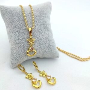 Altin Kaplama Kolye Kupe Set 3319eb