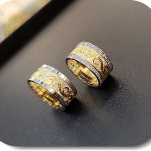 Altin Kaplama Zirkon Tasli Alyans Yuzuk 12 Adet 464eb