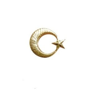 Altin Rengi Ay Yildiz Yaka Rozeti 30 Adet 5306mp
