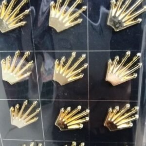 Altın Rengi CHP Altı Ok Yaka Rozeti 12 Adet 1957mp