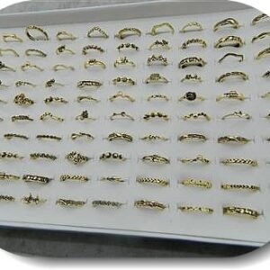 Altin Rengi Kaplama Eklem Yuzugu 100 Adet 1863tb