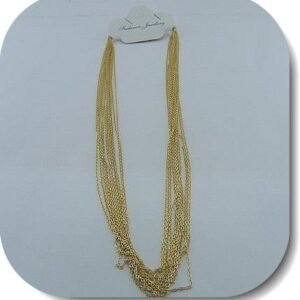 Altin Rengi Kaplama Zincir Kolye 60 cm 12 Adet 3630tb