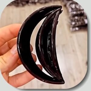 Ay Modeli Siyah Mandal Toka 12 Adet 7136mp