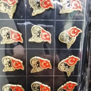 Ay Yıldız Atatürk Yaka Rozeti 12 Adet 1929mp