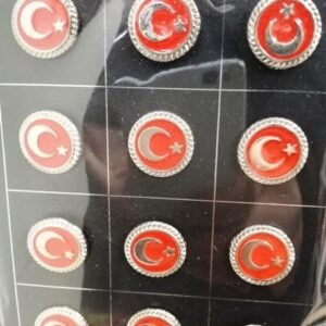 Ay Yıldız Bayrak Yaka Rozeti 12 Adet 1944mp