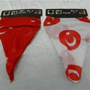 Ay Yıldız Desenli Kare Fular 45*45 cm 12 Adet 2284mp