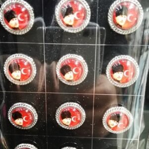 Ay Yıldız Kalpaklı Atatürk Yaka Rozeti 12 Adet 1939mp