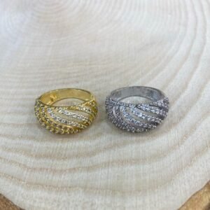 Ayarlanabilir Zirkon Tasli Detay Yuzuk 2 Adet 2046ar