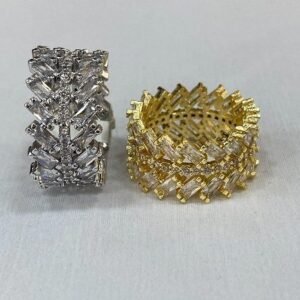 Ayarlanabilir Zirkon Tasli Yuzuk 2 Adet 2065ar