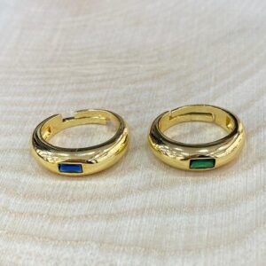 Ayarlanabilir Zirkon Tasli Yuzuk 2 Adet 2070ar