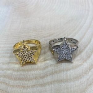 Ayarlanabilir Zirkon Tasli Yuzuk 2 Adet 2074ar