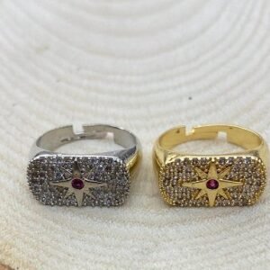 Ayarlanabilir Zirkon Tasli Yuzuk 2 Adet 2083ar