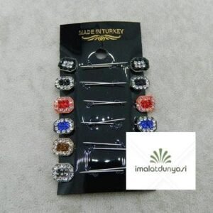 Taşlı Eşarp İğnesi 12 Adet 1858as