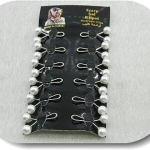 Beyaz Incili Esarp Ataci 12 Adet 6667mp