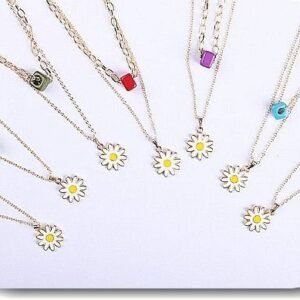 Boncuklu Papatya Kolye 12 Adet 1280kb