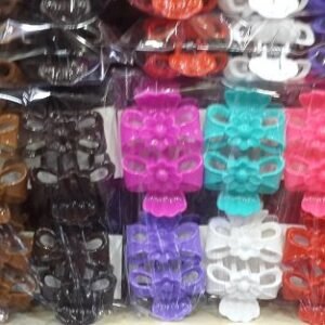 Büyük Boy Çiçek Desenli Mandal Toka (2 Renk) 12 Adet 3651mp