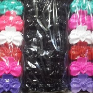 Büyük Boy Çiçek Desenli Mandal Toka (2 Renk) 12 Adet 3647mp