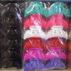 Büyük Boy Desenli Mandal Toka (3 Renk) 12 Adet 3661mp