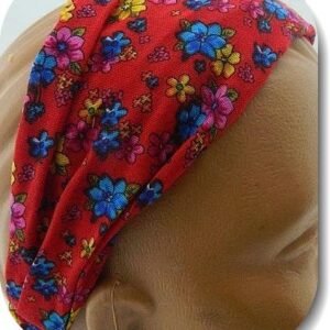 Cicek Desenli Pamuklu Kumas Parasut Sac Bandi 12 Adet 3621fm