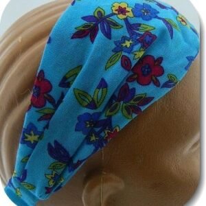 Cicek Desenli Pamuklu Kumas Parasut Sac Bandi 12 Adet 3620fm