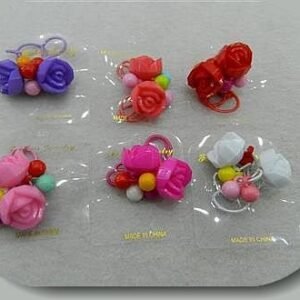 Cicek Figurlu Cocuk Lastik Toka 20 Cift 5871mp