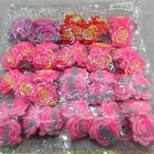 Çiçekli Çocuk Lastik Toka 20 Çift 2808mp