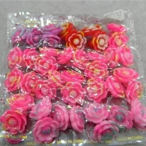 Çiçekli Çocuk Lastik Toka 20 Çift 2806mp