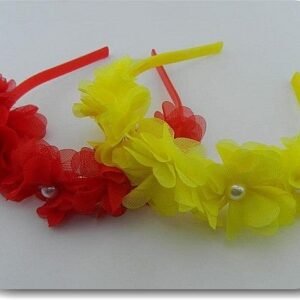 Cicekli Incili Tac 6 Renk 12 Adet 2674tb