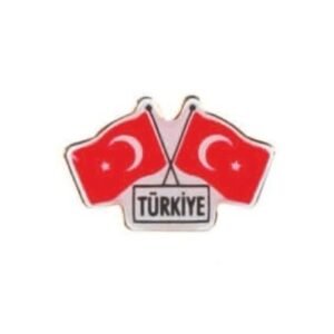 Cift Bayrakli Turkiye Yaka Rozeti 30 Adet 5296mp