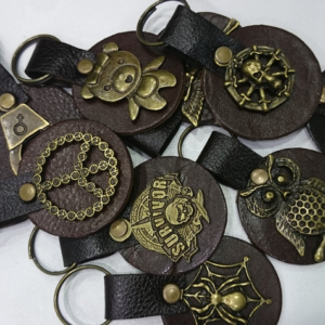 Deri Anahtarlık 12 Adet 6554as