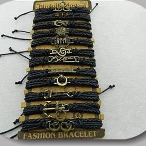 Deri Denizci Bileklik 12 Adet 5827mp