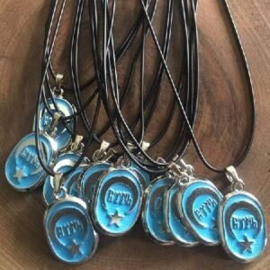 Deri Ipli Metal Ay Yildiz Sallantili Kolye 12 Adet 3550ub