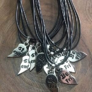 Deri Ipli Metal Best Friend Sallantili Kolye 12 Adet 3542ub