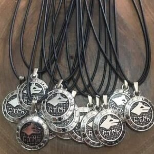 Deri Ipli Metal Bozkurt Sallantili Kolye 12 Adet 3560ub