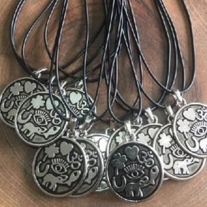 Deri Ipli Metal Fil Sallantili Kolye 12 Adet 3567ub