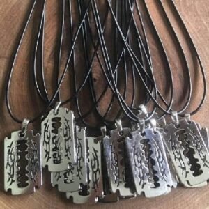 Deri Ipli Metal Jilet Sallantili Kolye 12 Adet 3532ub