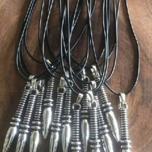 Deri Ipli Metal Ok Sallantili Kolye 12 Adet 3574ub